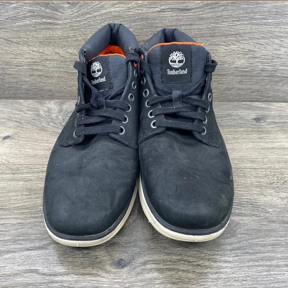 Timberland SensorFlex Chukka Boots Mens 7.5 Black Nubuck Leather A1TVB